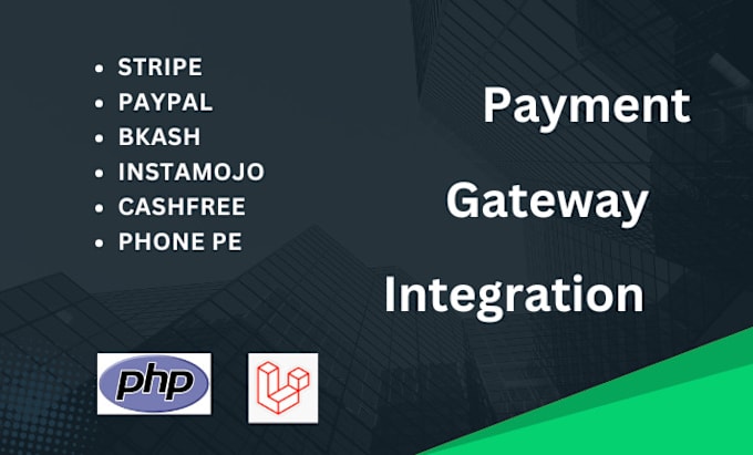 Gig Preview - Integrate payment gateway php, laravel or codecanyon project