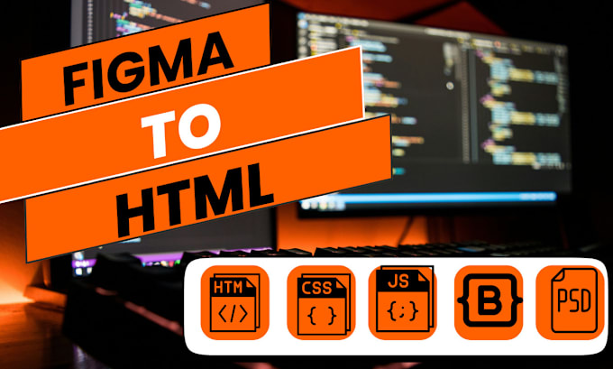 Gig Preview - Transmute figma to html, css, responsive design with bootstrap