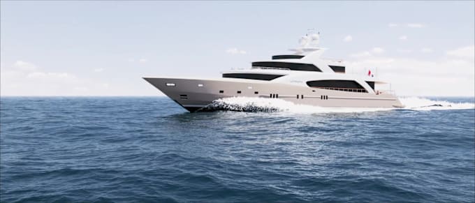 Gig Preview - Do 3d yacht model, 3d boat animation, car modeling   3d ship animation