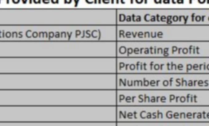 Gig Preview - Expert financial data extraction and entry accurate and confidential service