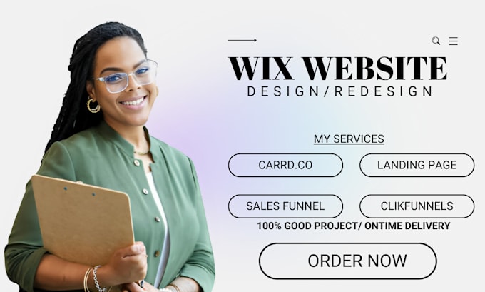 Gig Preview - Design a website using carrd landing page wix redesign sales funnel clickfunnels