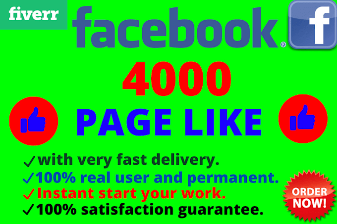 Gig Preview - Buy you 5000 facebook like and followers super fast