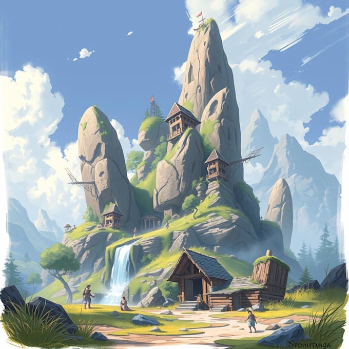 Gig Preview - Do background illustration and environment concept art