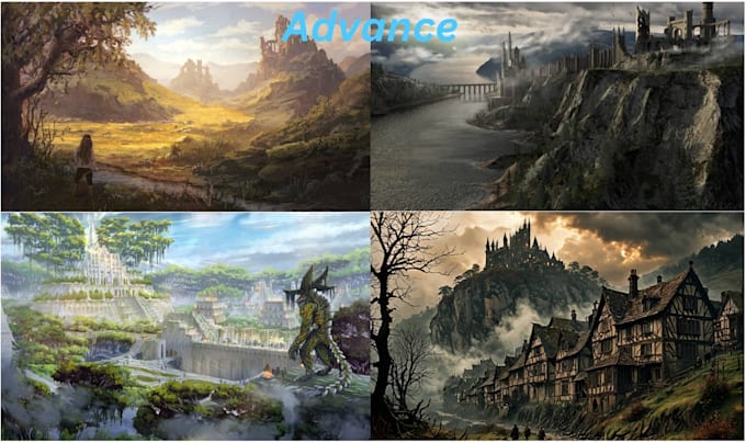 Gig Preview - Do background landscape illustration or concept art