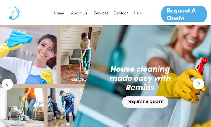 Gig Preview - Create cleaning service website, house, office, booking koala website, jobber