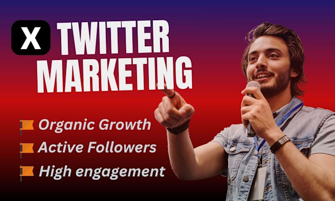 Gig Preview - Do organic twitter x marketing to grow followers fast