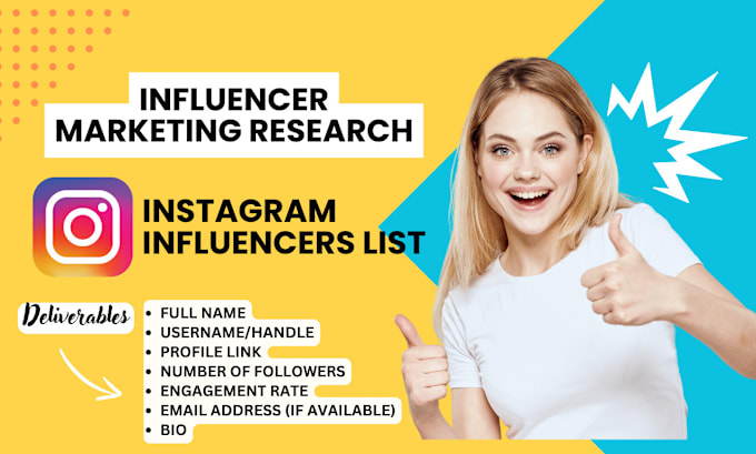 Gig Preview - Find best instagram influencers for influencer marketing