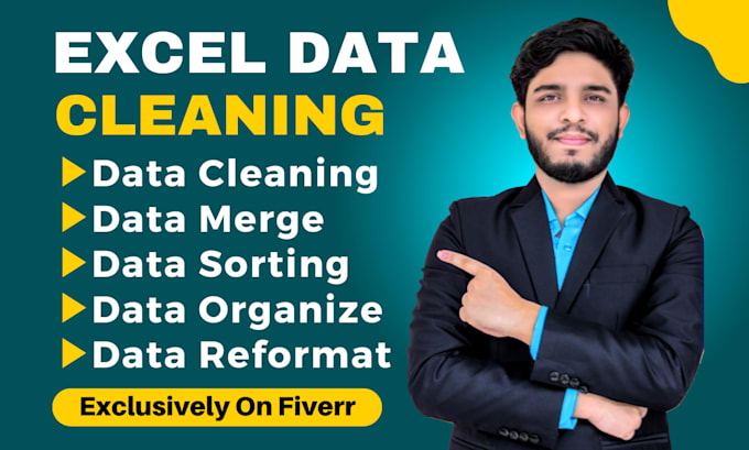 Gig Preview - Do excel data cleaning, formatting, merging, splitting, sorting, deduping
