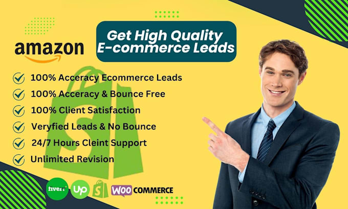 Gig Preview - Provide high quality ecommerce and amazon seller lead shopify and business leads