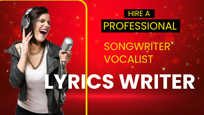 Gig Preview - Be your songwriter,  lyricist, vocalist for pop, afro beat, rnb, rap, rock, edm