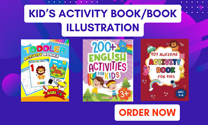 Gig Preview - Do kids activity book, coloring book cover, handwriting workbook, kids book