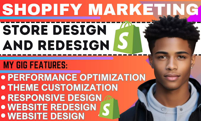 Gig Preview - Design or redesign shopify website, shopify store design and redesign