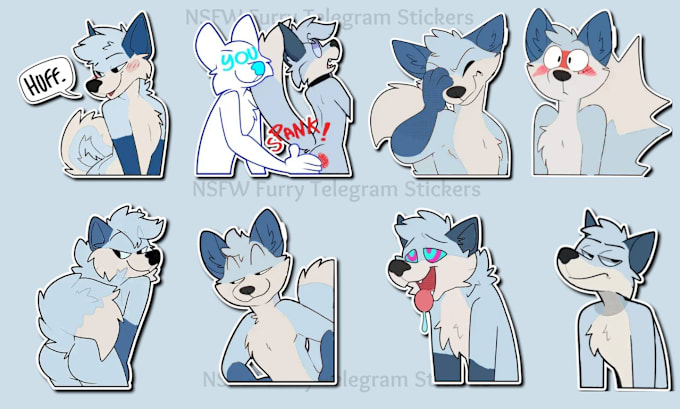 Gig Preview - Create furry telegram stickers furry nsfw stickers crypto animated stickers