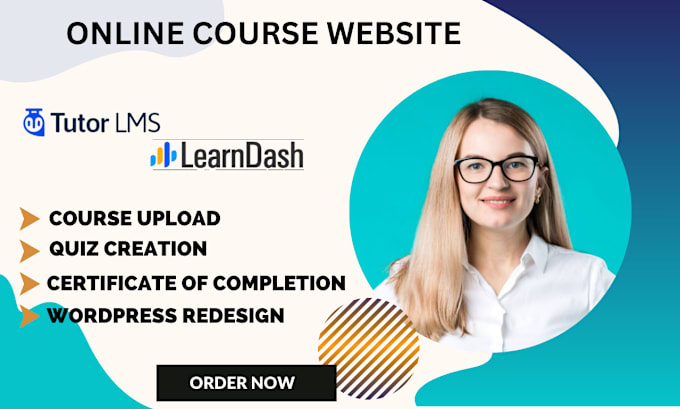 Bestseller - build online course website customize learndash lms tutor lms course upload