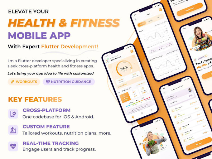 Gig Preview - Make fitness tracking app, health app, gym management app, health and wellness