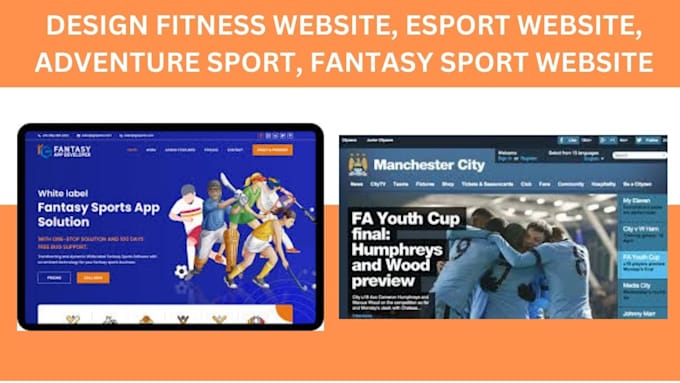 Gig Preview - Design fitness website, esport website, adventure sport, fantasy sport website