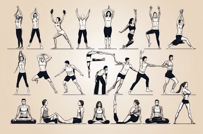 Gig Preview - Draw exercise, workout, yoga, medical, etc vector art