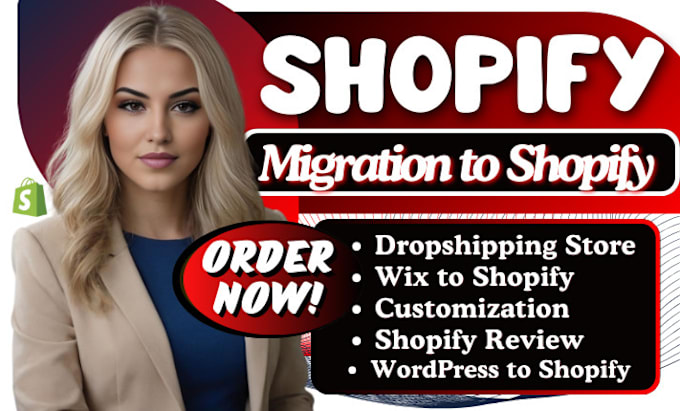 Gig Preview - Do shopify migration, wix to shoify, sqaurespace to shopify shopify store design