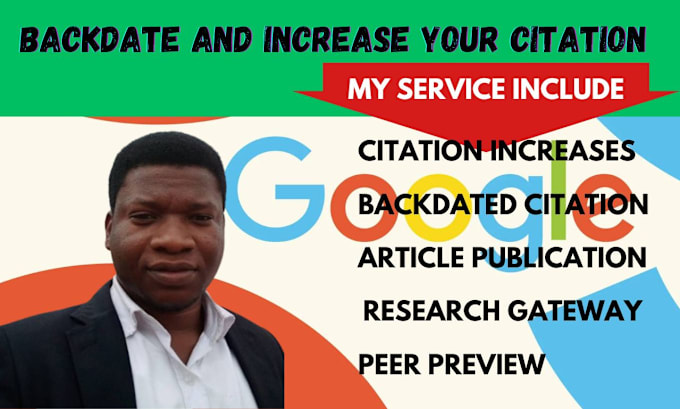 Gig Preview - Write and backdate article citation on google scholar