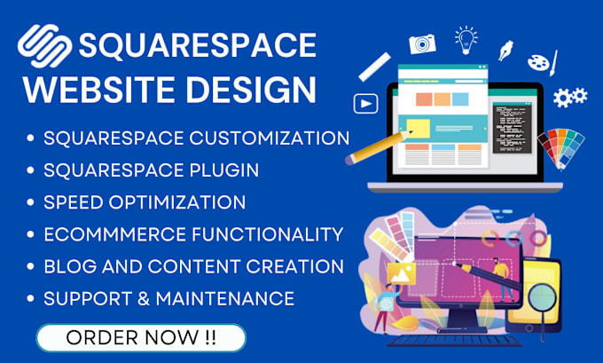 Bestseller - design squarespace website revamp square website edit squarespace blog website