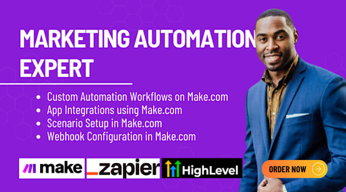 Bestseller - setup make com workflow, zapier automation, gohighlevel clixlo, monday com crm