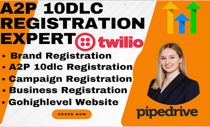 Gig Preview - A2p 10dlc registration twilio, a2p gohighlevel registration, bulk sms IVR setup