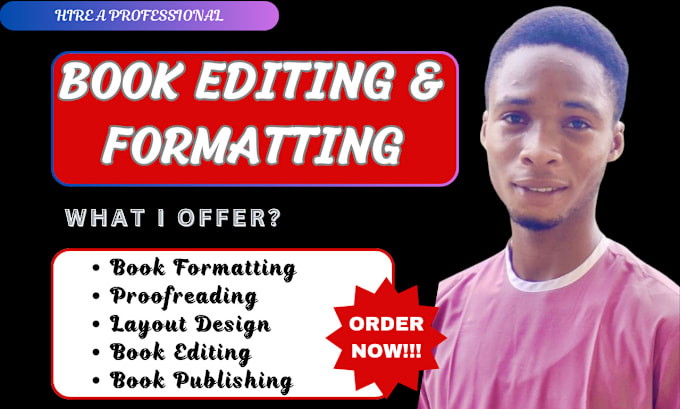 Gig Preview - Do book editing, book formatting, layout design for amazon kdp book and publish