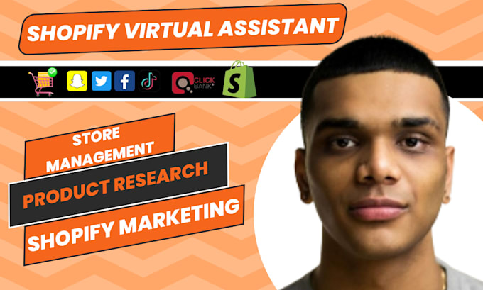 Gig Preview - Do shopify virtual assistant, shopify store manager, shopify marketing