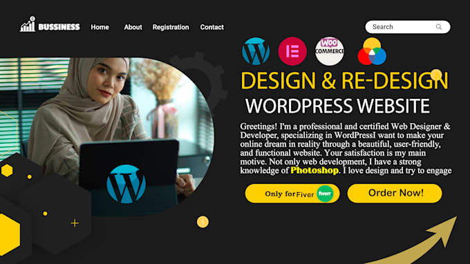 Gig Preview - Create wordpress website  design,redesign and development