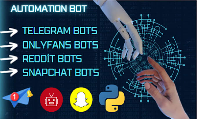 Gig Preview - Create snapchat bot reddit bot telegram chatbot for onlyfans