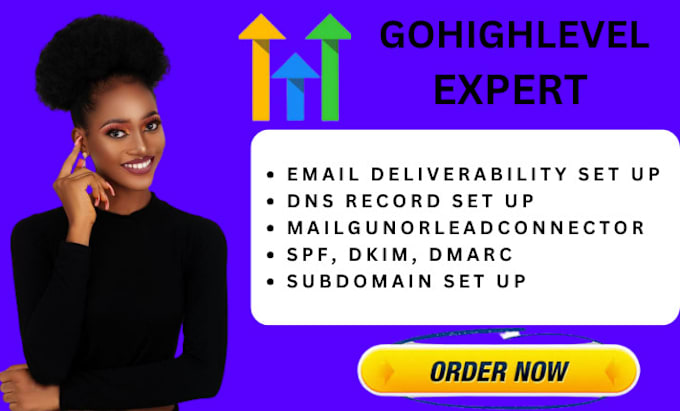 Gig Preview - Set up gohighlevel email deliverability or dmarc spf dkim setup in go high level