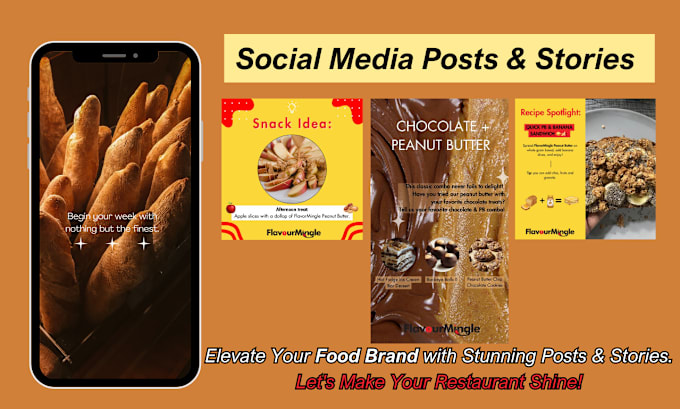 Gig Preview - Creative social media posts for your food brand restaurant