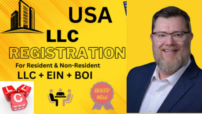 Gig Preview - Do US llc registration, ein number, boi report and renew llc