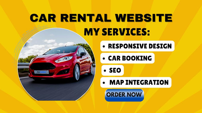 Gig Preview - Car rental website car booking website car dealership vacation rental website