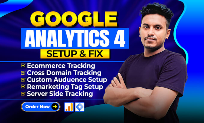 Gig Preview - Setup google analytics 4 facebook pixel conversion API ga4 server side tracking