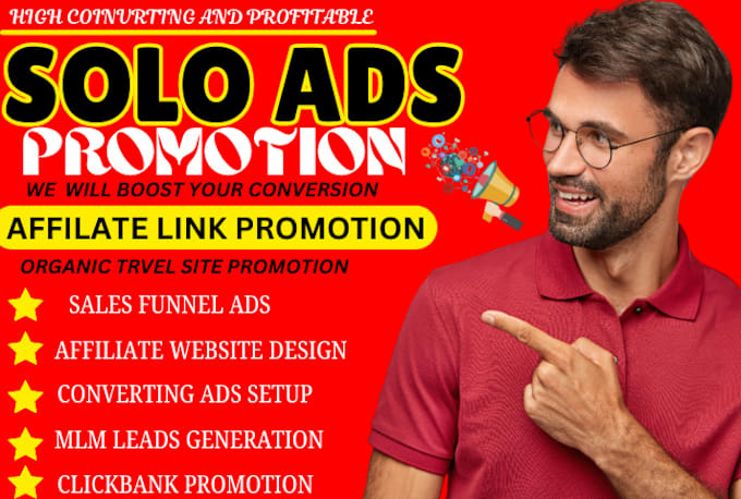 Gig Preview - Do USA solo ads affiliate link promotion MLM clickbank affiliate marketing sales