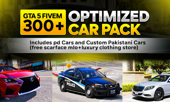 Gig Preview - Provide you 300 fivem custom car pack fully optimized and high quality