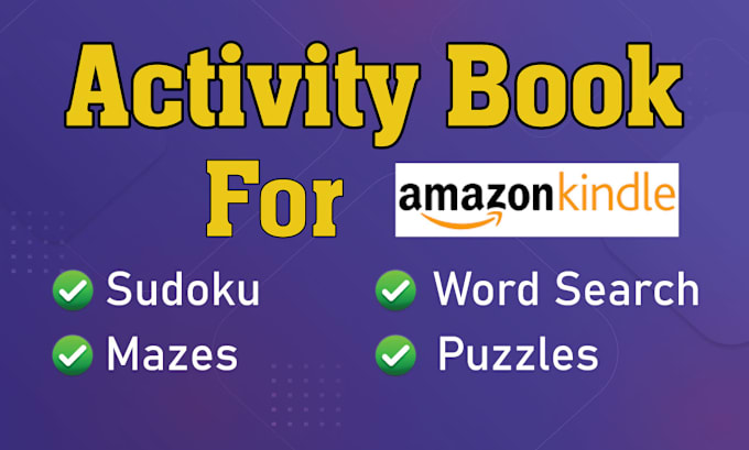 Bestseller - design custom sudoku word search mazes puzzles activity books for KDP