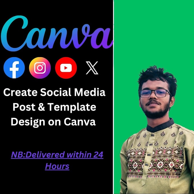 Gig Preview - Design social media post flyers and business report by using canva