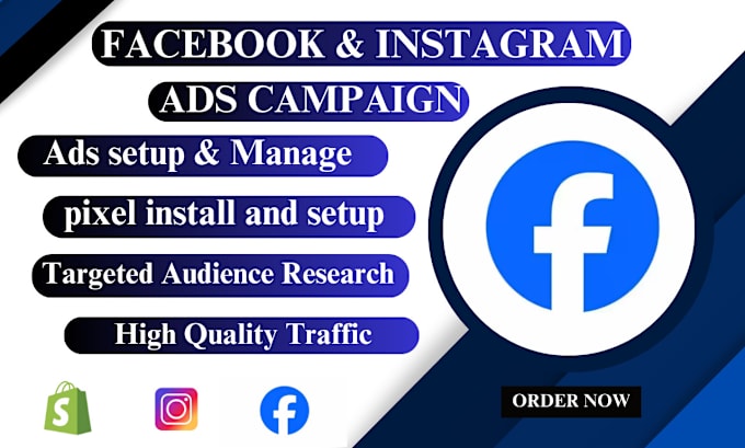 Gig Preview - Setup facebook and instagram ads campaign, do shopify fb advertising