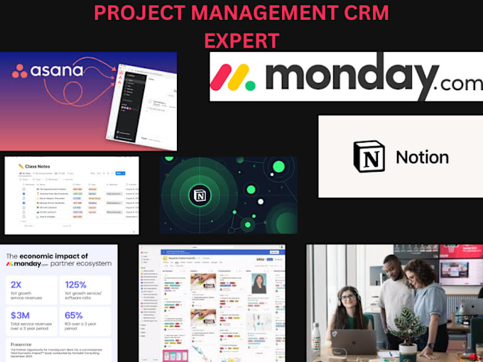 Gig Preview - Setup mondaycom board sales crm asana trello clickup notion