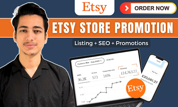 Gig Preview - Do etsy store promotion and etsy seo to boost etsy sales