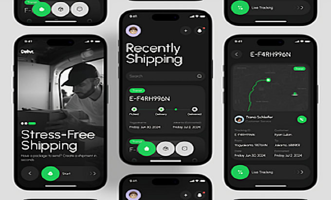 Gig Preview - Do UI UX for shipping app travel app courier app trucking website android apps