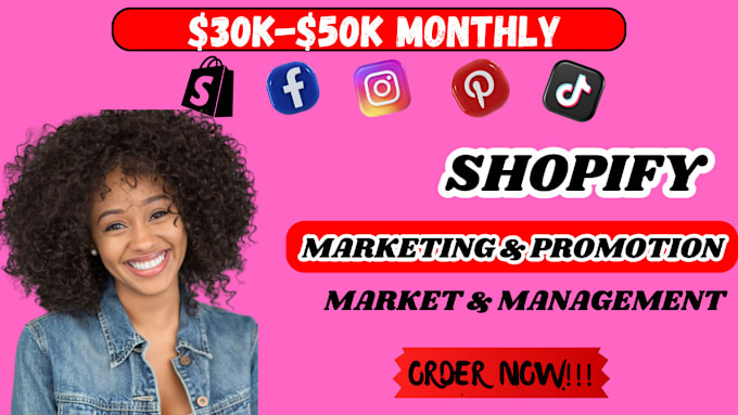 Gig Preview - Promote your shopify store, shopify sales and deliver shopify marketing solution