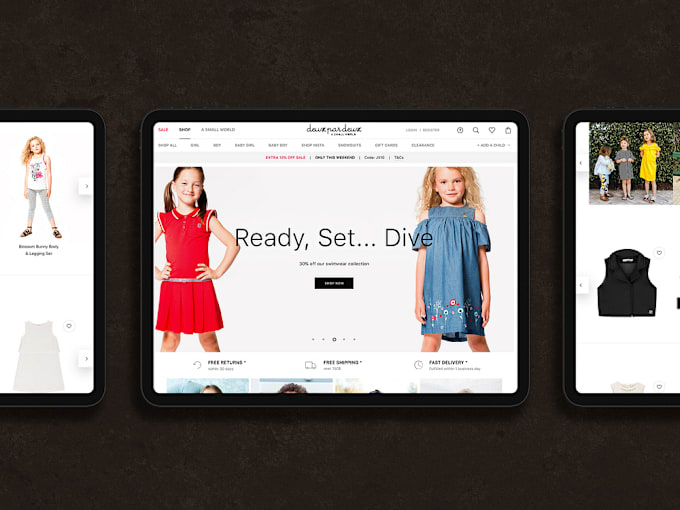 Gig Preview - Develop kid fashion website baby clothing maternity website shopify store