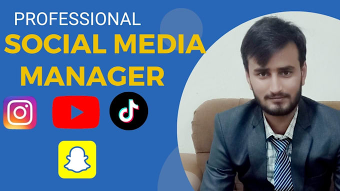 Gig Preview - Be your social media manager for instagram, youtube, tiktok and snapchat