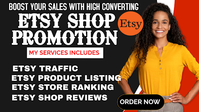 Gig Preview - Boost shop sales with etsy store promotion shopify marketing etsy SEO traffic