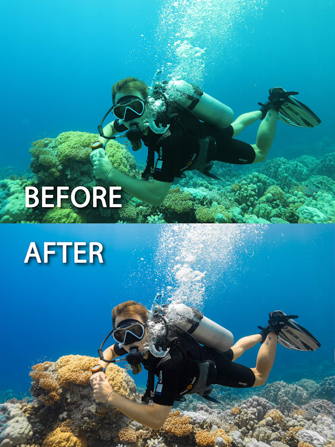 Gig Preview - Make your underwater photo unforgettable