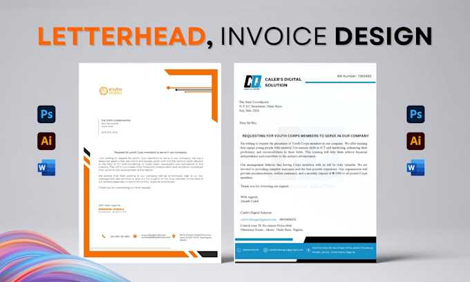 Gig Preview - Do letterhead design, invoice, receipt and business card