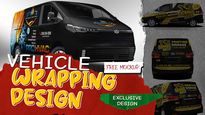 Gig Preview - Create vehicle wrap design for van, truck, and commercial branding